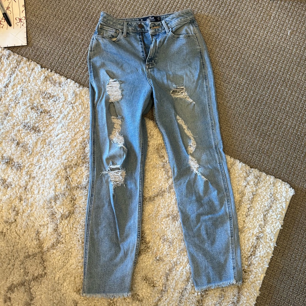 Hollister Light Blue Distressed Jeans